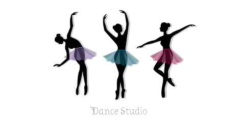 Ballerina Silhouettes Dance Studio Dance School Template